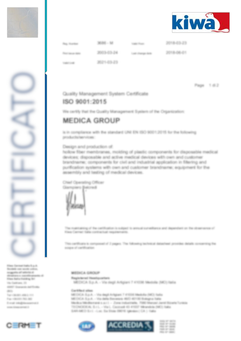 Certificazione ISO 9001:2015